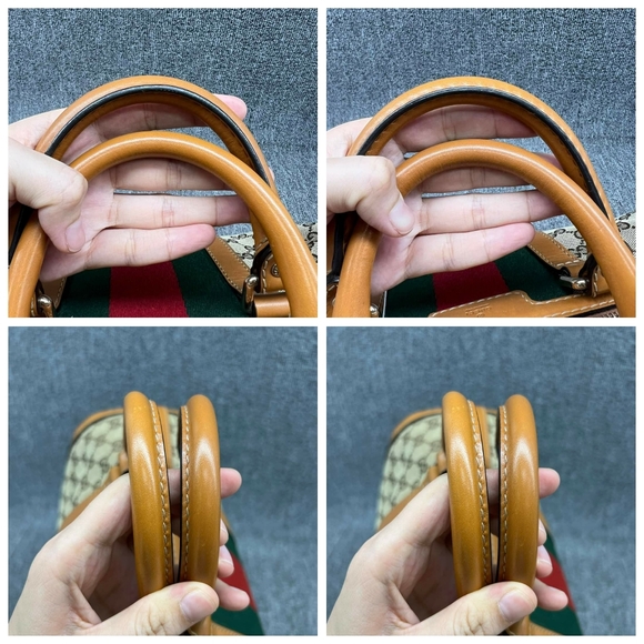 100% Authentic GUCCI Boston GG Cloth Satchel Bag - Picture 9 of 16